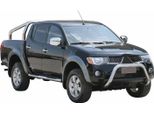 Barra Di Protezione Paraurti Anteriore Per Mitsubishi L200 2006-2009 ø76Mm Acciaio Argento