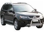 Barra Di Protezione Paraurti Anteriore Per Mitsubishi Outlander 2007-2009 ø63 Acciaio Argento