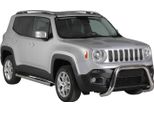 Barra Di Protezione Paraurti Anteriore Per Jeep Renegade 2014-2017 ø76Mm Acciaio Argento