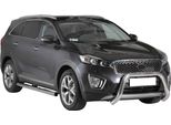 Barra Di Protezione Paraurti Anteriore Per Kia Sorento 2014-2017 ø76Mm Acciaio Protezione Argento