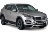 Barra Di Protezione Paraurti Anteriore Per Hyundai Tucson 2018-2021 ø76Mm Acciaio Argento