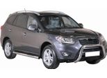Barra Di Protezione Paraurti Anteriore Per Hyundai Santa Fe 2009-2012 ø76Mm Acciaio Argento