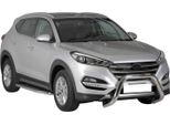 Barra Di Protezione Paraurti Anteriore Per Hyundai Tucson 2015-2018 ø76Mm Acciaio Argento