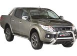 Barra Di Protezione Paraurti Anteriore Per Fiat Fullback 2016-2019 ø76Mm Acciaio Argento