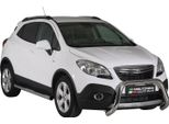 Barra Di Protezione Paraurti Anteriore Per Opel Mokka 2012-2016 ø76Mm Acciaio Protezione Argento