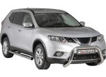 Barra Di Protezione Paraurti Anteriore Per Nissan X-Trail 2015-2017 ø76Mm Acciaio Argento