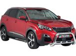 Barra Di Protezione Paraurti Anteriore Per Peugeot 3008 2018-2021 ø76Mm Acciaio Protezione Argento