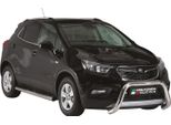 Barra Di Protezione Del Paraurti Anteriore Per Opel Mokka X 2016-2019 ø76Mm Acciaio Protezione Argento