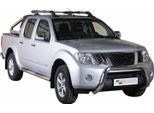 Barra Di Protezione Paraurti Anteriore Per Nissan Navara 2010-2014 ø76Mm Acciaio Argento