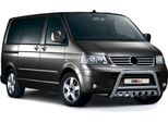 Barra Di Protezione Del Paraurti Anteriore Per Vw Transporter T5 2003-2015 Abe In Acciaio Inox Argento