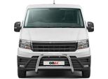 Barra Di Protezione Paraurti Anteriore Per Vw Crafter 2017-2025 Bull Bar In Acciaio Argento