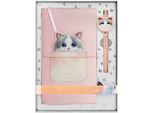 Nimmy Set 2W1 Taccuino + Penna Rosa/Rosa Gatto Big Eyed Pet 2.0