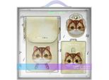Nimmy Set 3W1 Borsa Telefonica + Portafoglio + Custodia Localizzatore Khaki Big Eyed Pet 2.0 Gatto