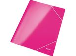 Cartella Angolare Leitz Wow, Din A4, Cartone, Rosa-Metallico