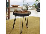 Finebuy Tavolino In Legno Massiccio Di Sheesham 35 X 35 Cm
