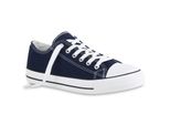 Mytrendshoe Uomo Sneaker Basse Tela Tessuto Scarpe Formatori Allacciate 820606, Colore: Blu Scuro, Taglia: 36