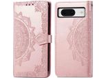 Custodia Per Google Pixel 8 - Pelle Finta - Flip Cover Imoshion - Finitura Oro Rosa