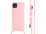 Samsung Galaxy A22 Cover - Silicone - Imoshion Custodia Morbida/Cover Con Banda/Copertura Posteriore - Rosa