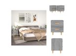 Vidaxl Comodini 2 Pz. Grigio Sonoma 40X35X47,5 Cm - Comodini