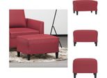 Vidaxl Sgabello Rosso Vino 60X50X41 Cm In Pelle Finta - Sgabello Imbottito