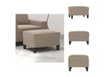 Vidaxl Sgabello Taupe 60X50X41 Cm In Tessuto Microfibra - Sgabello Imbottito