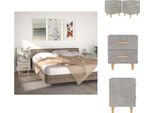 Vidaxl Comodini 2 Pz. Grigio Cemento 40X35X47,5 Cm - Comodini