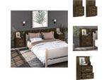 Vidaxl Comodini Da Parete 2 Pz. Rovere Fumé - Comodini