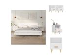 Vidaxl Comodini 2 Pz. Bianco 40X35X47 Cm - Comodini