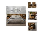 Vidaxl Comodini Da Parete 2 Pz. Rovere Fumé - Comodini