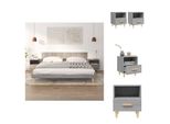Vidaxl Comodini 2 Pz. Grigio Sonoma 40X35X47 Cm - Comodini
