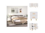 Vidaxl Comodini 2 Pz. Bianco 40X35X47,5 Cm - Comodini