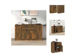 Vidaxl Credenze 2 Pz. Rovere Affumicato 60X30X70 Cm Materiale A Base Di Legno - Credenze