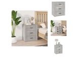 Vidaxl Comodino Grigio Cemento 50X36X60 Cm Materiale Legno - Comodini