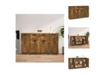 Vidaxl Credenze 3 Pz. Materiale A Base Di Legno Di Quercia Fumé - Credenze