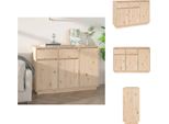 Vidaxl Credenza 110X34X75 Cm Pino Massiccio - Credenze
