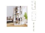 Vidaxl Libreria/Divisorio Bianco 80X25X163,5 Cm In Legno Di Pino Massiccio - Librerie E Scaffalature