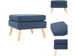 Vidaxl Sgabello In Tessuto Blu - Sgabello Imbottito