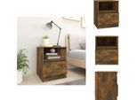 Vidaxl Comodino Rovere Fumé 40X40X50 Cm Materiale A Base Di Legno - Comodini