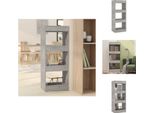 Vidaxl Libreria/Divisorio Per Camera Grigio Cemento 40X30X103 Cm Materiale A Base Di Legno - Librerie E Librerie