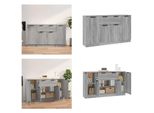 Vidaxl Credenze 3 Pezzi. Materiale In Legno Grigio Sonoma - Credenza - Credenze - Mobile - Mobile Credenza