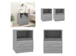 Vidaxl Comodini 2 Pz. Grigio Sonoma 40X40X50 Cm Materiale A Base Di Legno - Comodini - Armadio - Comodino