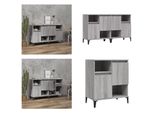 Vidaxl Credenze 2 Pz. Grigio Sonoma 60X35X70 Cm Materiale A Base Di Legno - Credenza - Credenze - Armadio - Armadio Portaoggetti
