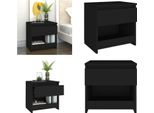 Vidaxl Comodino Nero 40X30X39 Cm In Legno - Comodino - Comodini - Tavolino - Tavoli Laterali
