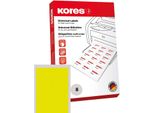 Kores L10574GE Universal-Etiketten 105 X 74 Mm Ohne Rand Gelb