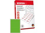 Etichette Universali Kores, 210,0 X 148,0 Mm, Senza Bordo, Verde