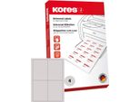 Etichette Universali Kores, Rimovibili, 105,0 X 148,5 Mm, Bianche