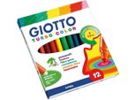Giotto Turbo Color 416000 Pennarelli Punta Fine 12 Colori Lavabili