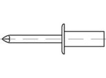 Gesipa Cap Rivetti Ciechi Alluminio/Acciaio 4,8 X 21 S 250 Pz