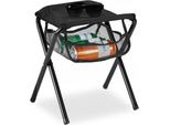 Relaxdays Sgabello Pieghevole Nero Fino A 120 Kg