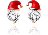 Inf Orecchini Natalizi Con Cappello Da Babbo Natale Lega Di Zinco 1 Paio Multicolore 1 S